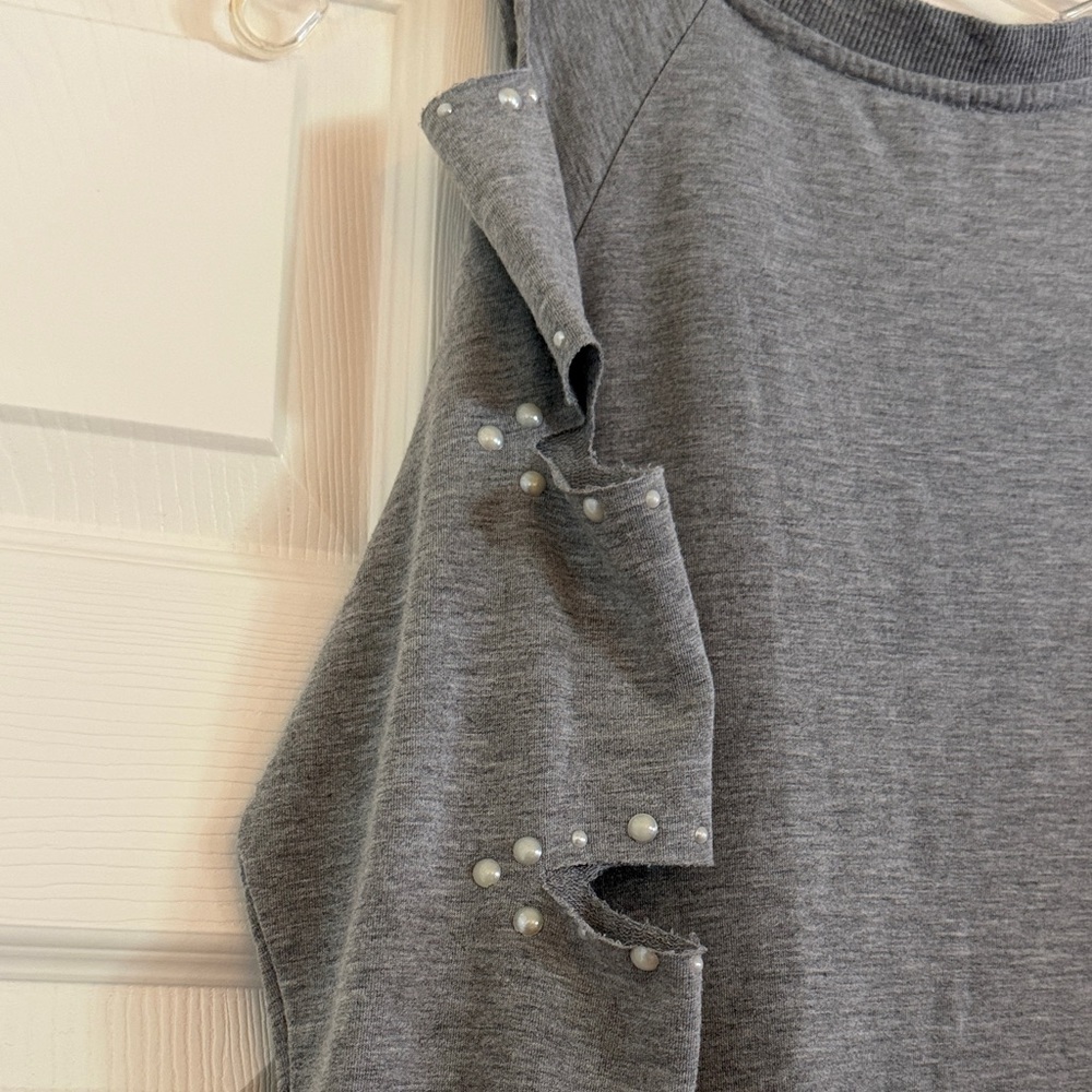 Stylish Gray Cold Shoulder Dress - Picture 5 of 6